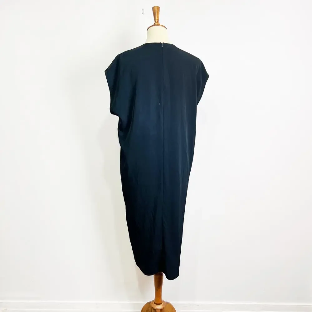 Everlane black knee length shift dress Size 4